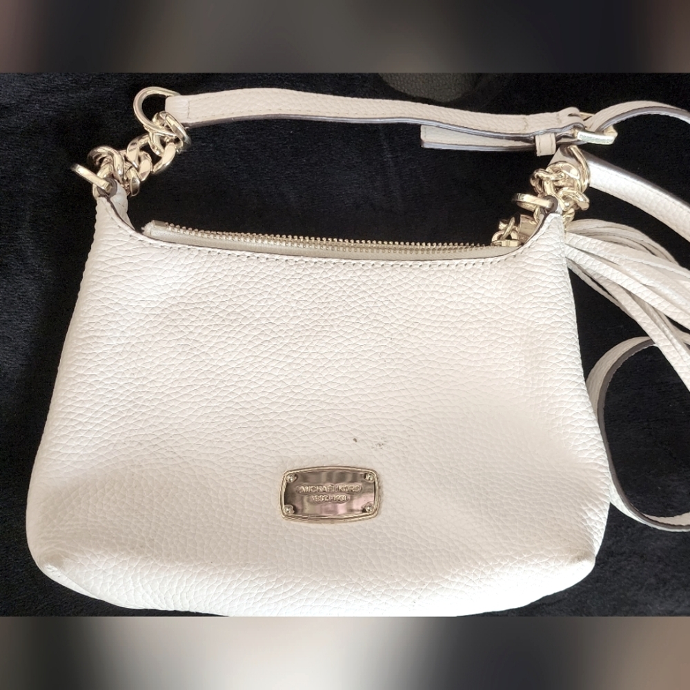 Michael kors small white crossbody